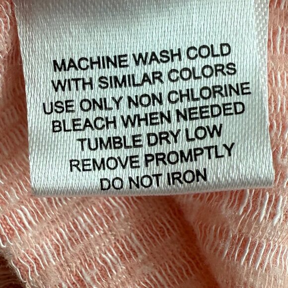 French Laundry Coral White Stripe Short Sleeve Top with Button Details Size‎ XL - Picture 5 of 5